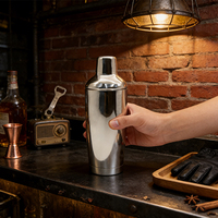 Ensemble de shaker à cocktails moderne en acier inoxydable 304 écologique de 600 ml de la marque Magic, avec logo personnalisé, accessoires de bar, doseur à cocktails