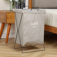NFS Cadre pliable en fer Panier à linge sale Cadre en acier Boîte de rangement à domicile pour le linge sale
