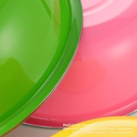 Ensemble de bols colorés de bocal d'assaisonnement à bord inversé en acier inoxydable épaissi du fabricant Yolecen-trois ou cinq pièces