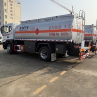 Nouveau camion-citerne à carburant Dongfeng 4x2 de 15 000 litres en acier au carbone diesel, 6 compartiments, transmission manuelle à 8 vitesses