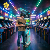Máquina de Juegos de Realidad Virtual Eplay para un Jugador, con Pistola VR 3D-9D, Juego de Disparos, Máquina de Juegos de Interior sin Supervisión