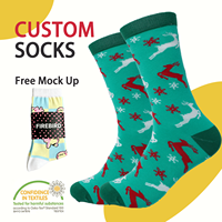 Chaussettes de Noël pour hommes de haute qualité personnalisées, chaussettes en coton amusantes, chaussettes personnalisées