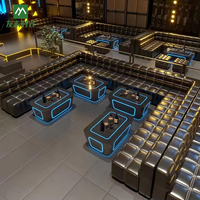 Juego de Muebles de Bar Comerciales Modernos Personalizados, Sofá de Discoteca Sólido para Club Nocturno, Salón de Hookah, Shisha y Cigarros, Ecológico y Duradero
