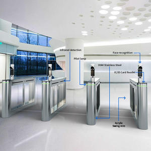 Torniquete Automático <span class=keywords><strong>de</strong></span> Acero Inoxidable 304 con Vidrio Acrílico Personalizado, <span class=keywords><strong>Precio</strong></span> <span class=keywords><strong>de</strong></span> Fábrica, con Lector <span class=keywords><strong>de</strong></span> Tarjetas <span class=keywords><strong>de</strong></span> Acceso Opcional - Product Image 5