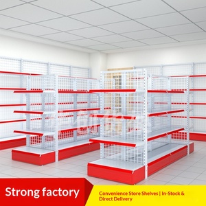 Estantería de Exhibición de Acero Laminado en Frío Ligero de 4 Niveles <span class=keywords><strong>Directo</strong></span> de Fábrica con Red Trasera para Supermercados, Tiendas de Conveniencia, Farmacias y Papelerías - Product Image 3