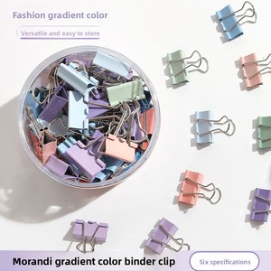 คลิปหนีบกระดาษโลหะสีโมรันดีไล่เฉดสี พร้อมที่ใส่บัตร รุ่นหางยาว รุ่น NJ0038 จากจีน - Product Image 2