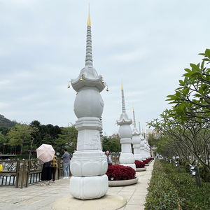 Estilo Tibetano, Tamaño Personalizado, Piedra de Mármol Blanca Tallada, Estupas Budistas Super Grandes, Chortens y Pagodas Dagoba - Product Image 2