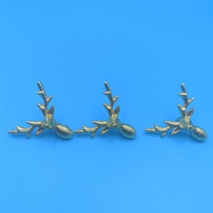 Zinc Alloy Deer Head <b>Cabinet</b> Handle 8x8x3cm Silver <b>Rustic</b> Design Furniture Hardware Accessory - Product Image 1