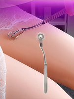 Roulette métallique à aiguilles avec poignée, fétiche neurologique, stimulation, BDSM, rouleau de Wartenberg, outil de massage pour les mamelons, la poitrine et le clitoris