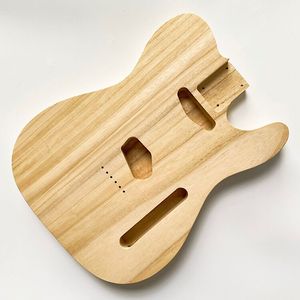 Cuerpo de guitarra de madera maciza de Paulownia personalizado sin acabar para kits de bricolaje - Product Image 4