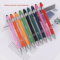 Pulpen Kapasitif Logam Aluminium dengan Tombol Klik, Logo Kustom, Hadiah Promosi untuk Alat Tulis Kantor