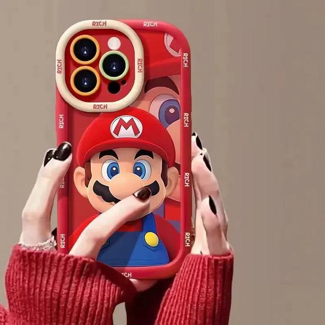 Mario Painted Cartoon Shockproof Phone Protection Mobile Phone Case for for 17/14 Pro Max/15 Plus/13