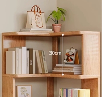 Étagère d'angle sur pied de style antique, meuble de rangement multi-niveaux au design robuste pour salon