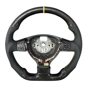 Volante con Luces LED de Cambio para Volkswagen VW <span class=keywords><strong>Golf</strong></span> 5 Jetta Mk5 Gti <span class=keywords><strong>Golf</strong></span> Jetta R Line, Volante de Fibra de Carbono con Alcántara - Product Image 3