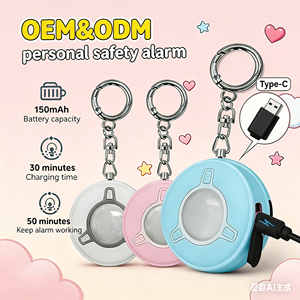 Allarme <span class=keywords><strong>Personale</strong></span> Ricaricabile 130dB con Portachiavi, Antistupro, di Emergenza, con Torcia LED per <span class=keywords><strong>Autodifesa</strong></span> - Product Image 1