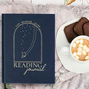 สมุดบันทึก A5 ปกผ้าสีน้ำเงินเข้ม 72 หน้า สำหรับนักอ่านหนังสือ ใช้ได้ทุกวันและบันทึกการอ่าน - Product Image 4