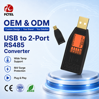 Convertisseur USB vers RS485 à 2 ports, adaptateur série industriel avec taux de baud 10 Mbps et réseau longue portée