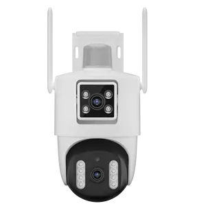 Akıllı ev mini wifi gece görüşlü güvenlik kamerası ev güvenlik çift Lens kamera
