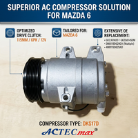 Compresseur de climatisation automobile AC.100.3931, pièce de rechange d'usine, DKS17D 12V OEM 3M8119D629CH 4M8119D629AD, pour Mazda 6 2003-2008