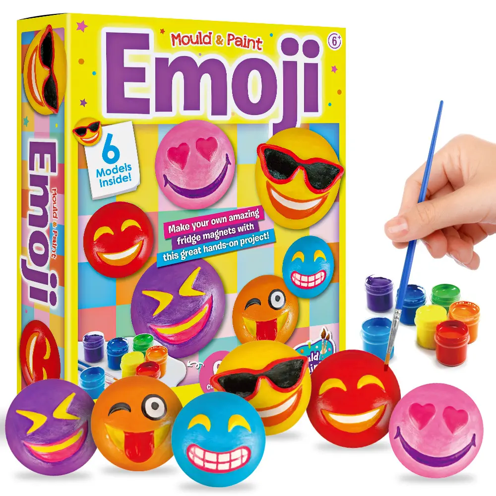 새로운 수제 창조적 인 재미 낙서 예술 세트 웃는 얼굴 손으로 그린 어린이 교육 장난감