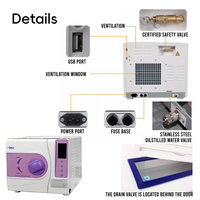Stérilisateur dentaire automatique BLUEWORTH VORY-12B-M pour hôpitaux vétérinaires, avec fonction d'impression à sec, pour laboratoires bucco-dentaires