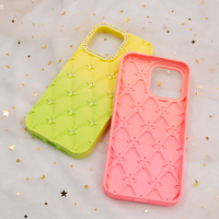 Coloré Diamant TPU Téléphone Cas Solide Dégradé Couleur pour iPhone 14 15 16 Pro Max Paillettes Diamant Mobile Téléphone Cas