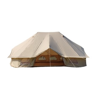 Grande tenda da campeggio in tela di cotone impermeabile all'aperto per eventi Festival Glamping tenda yurta per <span class=keywords><strong>10</strong></span> ~ 12 persone - Product Image 5