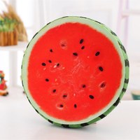 Creatief 3D schattig fruit knuffelkussen simulatie pluche watermeloen kiwi aardbei speelgoed zitkussen schelp tegen een lage prijs