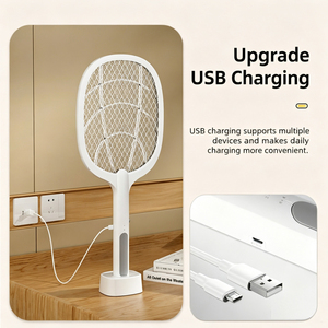 Raqueta Eléctrica Antimosquitos Qualitell Recargable por USB, Matamoscas 2 en <span class=keywords><strong>1</strong></span> Plegable para Uso en Interiores y Cocina - Product Image 2
