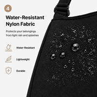 Sac bandoulière croissant en nylon personnalisé pour femme, léger, demi-lune, avec sangle réglable