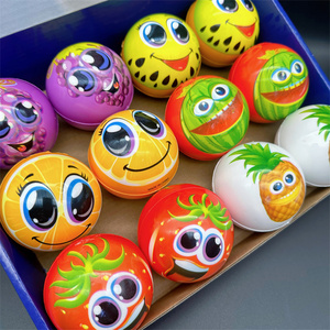 HAPU Factory Dog Interactive Pet Toy 70mm Fruit Color PU High Bounce Moon Ball <b>Bite</b> Training Fun Stocked - Product Image 2