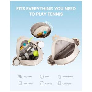 <span class=keywords><strong>Sac</strong></span> <span class=keywords><strong>de</strong></span> <span class=keywords><strong>raquette</strong></span> <span class=keywords><strong>de</strong></span> <span class=keywords><strong>tennis</strong></span> LINGKE Fashion, léger, multifonctionnel, unisexe, imperméable, en toile, 30-40L, fermeture éclair, <span class=keywords><strong>pour</strong></span> pickleball - Product Image 4