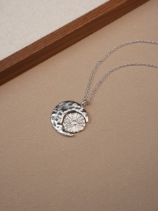 럭셔리 빈티지 썬 & 문 펜던트 목걸이 새로운 리얼 골드 플래티넘 도금 황동 패션 쥬얼리 - Product Image 5