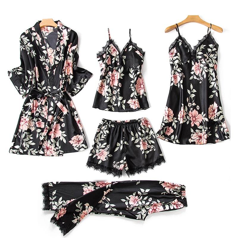 Smooth Silk Like Piece Set for Women Sexy Comfortable