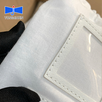 Petit sac de pochette d'emballage cosmétique avec cordon de serrage en coton biologique personnalisé en coton et lin avec bouton et pochette