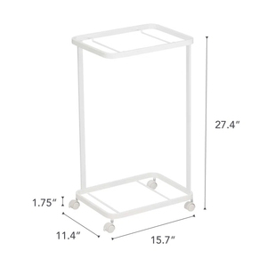 OEM ODM Rectangle Steel Rolling Laundry Storage <b>Basket</b> Ring Handles Home Slim Rolling Hamper for Kitchen Food Tableware - Product Image 4