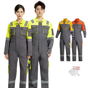 कस्टम सुरक्षा उच्च दृश्यता लुभावनी कपास वर्कवियर कवरॉल के लिए कवर-समग्र रूप से प्रतिबिंबित स्ट्रिप्स - Product Image 3