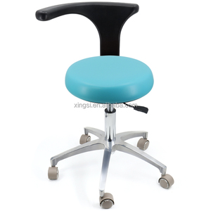 Dentale DELL'UNITÀ di elaborazione di Cuoio Regolabile in Altezza Del Piede Controllata del Medico Mobile Sgabello Sedie Con Girevole Bracciolo Dello Schienale - Product Image 4