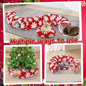Kedi tüneli yatak, kedi tüneli noel ağacı etek, sevimli kedi geçirmez tünel yatak noel ağacı altında, Pet oyuncak hediyeler - Product Image 4