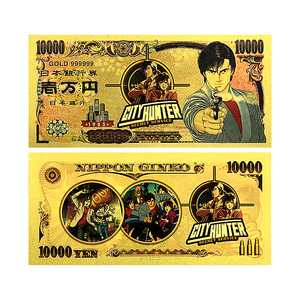 Billet de banque Hunter en feuille d'or 10000 Yen, style anime, carte de collection, cadeau souvenir pour les fans de <span class=keywords><strong>manga</strong></span> - Product Image 4