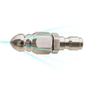 Buse haute pression en acier inoxydable Stm, raccord rapide 1/4, 5000 Psi, pour le nettoyage des canalisations - Product Image 1