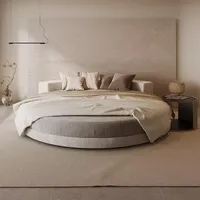 DUTRIEUX Cadre de lit double italien, design moderne et minimaliste, en bois de bouleau massif, sûr, style européen, mobilier de maison