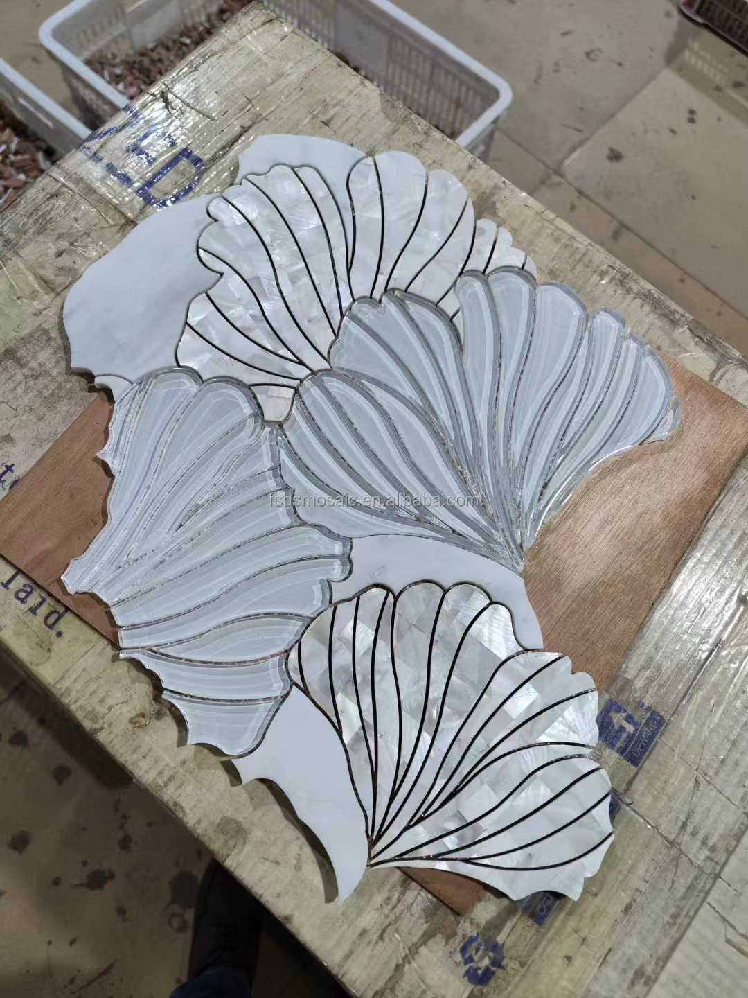 Flower marble mixed shell