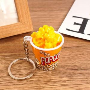 Funny Creative Plastic Food Play Cup <b>Key</b> <b>Chain</b> Simulation Popcorn Cup Keychain for Women Men Trinkets Gift - Product Image 5