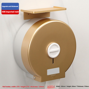 Dispensador de Papel Higiénico Jumbo Comercial para Hoteles, sin Perforaciones, Adhesivo, Montado en la Pared, para Baños de Hotel - Product Image 1