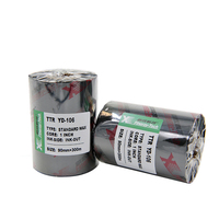 Fineray pita lilin 65mm450m kualitas tinggi pita pencetak Transfer termal label TTR hitam