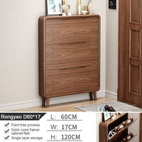 Meuble design moderne en bois de luxe personnalisé étagère à chaussures inclinée