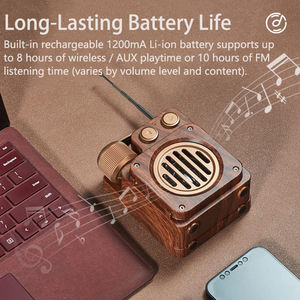 Mini haut-parleur sans fil multifonctionnel rétro pour la maison, caisson de basses, batterie grande capacité, boîte à son avec Aux TF - Product Image 5