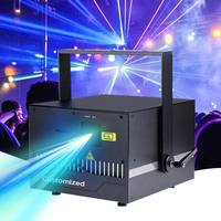 Laser RGB Full Color 15W High Power 4R 5G 6B DMX 512 Master Slave dengan Sistem TEC untuk Disko Klub Panggung DJ Pesta Acara
