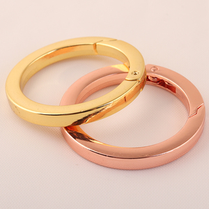 Mousqueton porte-clé rond à ressort, pièces 33mm, porte-clés ouvre-porte en cuir, ceinture à boucle, Clip de fermoir à pression - Product Image 3
